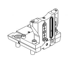 Radial blade holder with internal coolant (blade not included)